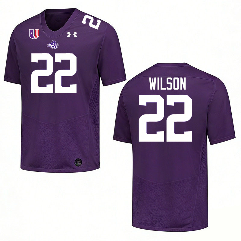 Abilene Christian Wildcats #22 E.J. Wilson College Football Jerseys,Uniforms Stitched-Purple Abilene Christian Wildcats #22 E.J. Wilson College Football Jerseys,Uniforms Stitched-Purple